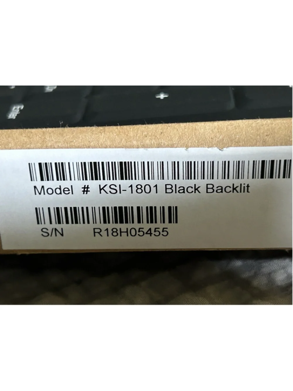 Key Source International KSI-1801 Black Backlit Keyboard Side Numbers